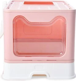 Ollie Kattenbak – Viervoeter – Huisdier Toilet – Katten – Kitten – Lade Met Schep – Baby Roze/wit – 51 X 41 X 38 – Automatische – Zelfreinigende