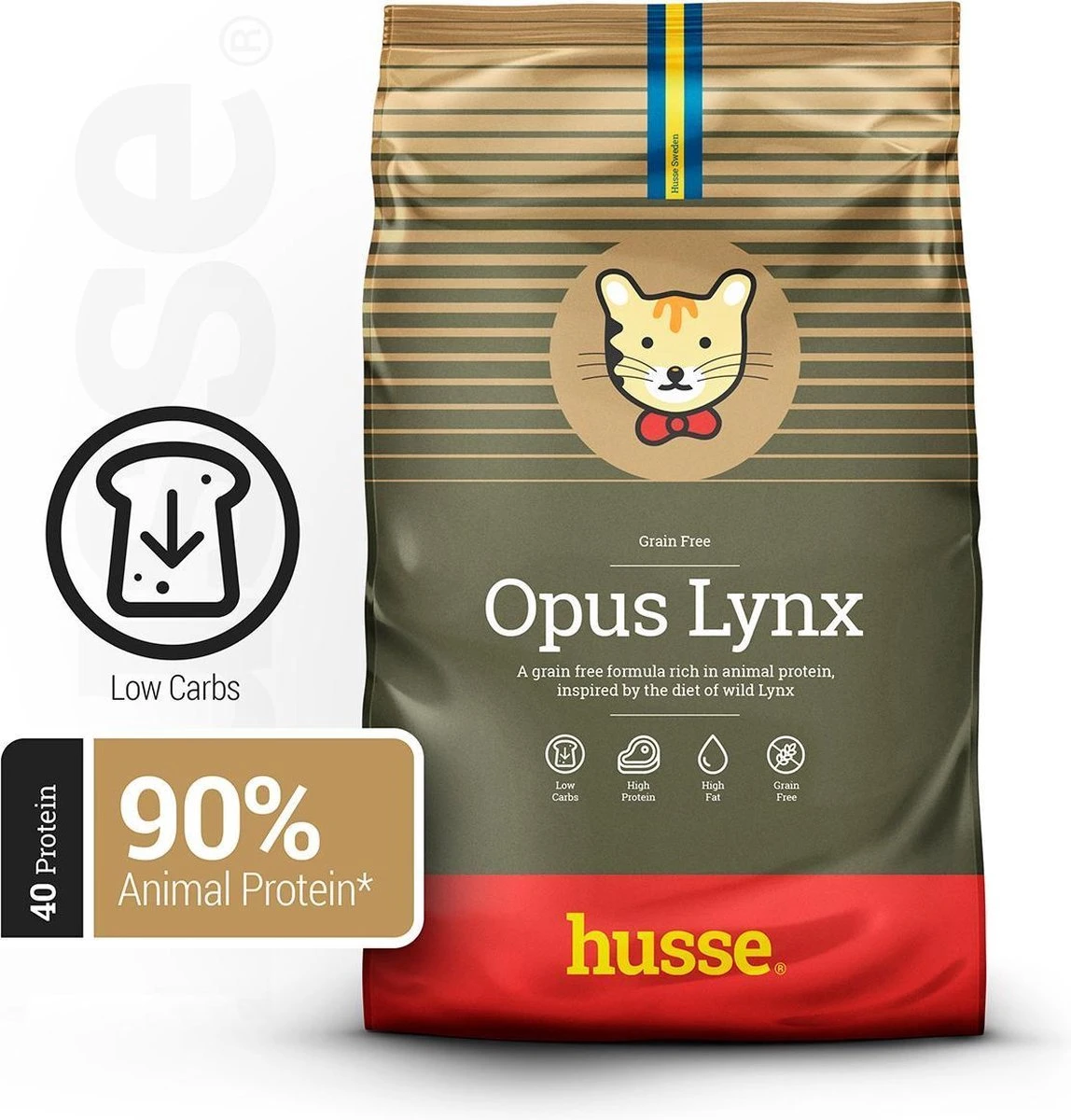 Husse Opus Lynx Graanvrij Kattenvoer – 2 X 2 Kg 3 Husse Opus Lynx Graanvrij Kattenvoer – 2 X 2 Kg