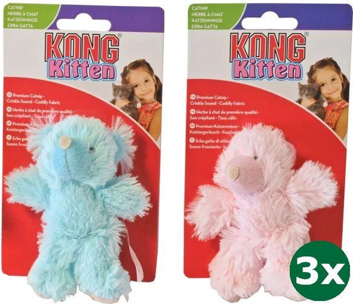Kong Kat Kitten Teddy Bear 3x 11,5x3x9,5 Cm 3 Kong Kat Kitten Teddy Bear 3x 11,5x3x9,5 Cm