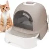 Nobleza 48WLZ – Kattenbak Met Lade – Kattentoilet Met Schepje – 52x42x38.5CM – Bruin -Huisdierbenodigdheden Winkel 1200x1095