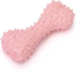 Nobleza Latex Kauwbotje Hond – Hondenspeelgoed – Kauwspeelgoed – Speelbot Hond – Kauwbot Hond – Hondenbot Speelgoed – Rubber Bot – Gebitreiniger Hond – Roze