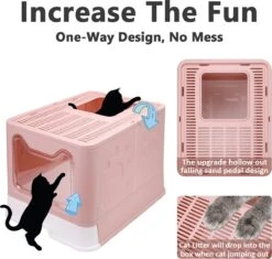 De Home Store – Kattenbak – Opvouwbaar – Uitschuifbaar – Katten – Anti Spatten – Deksel