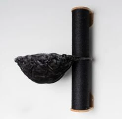 RHRQuality Wandmeubel Wandmontage Klimmuur Kat 84 X 15cm Sisalpaal XXL Met Hangmat 45cm Blackline Donkergrijs Wand Muur Krabpaal Katten Muurbevestiging