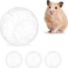Relaxdays 4x Hamsterbal Doorzichtig – Knaagdierspeelgoed – Loopbal Kunststof – 14cm -Huisdierbenodigdheden Winkel 1200x1196 3