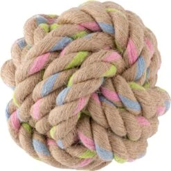 Beco Hemp Chunky – Bal Voor Honden Van Duurzaam Henneptouw – Twee Maten Verkrijgbaar – Voor Zachte Tot Gematigde Kauwers – Large – 9 Cm