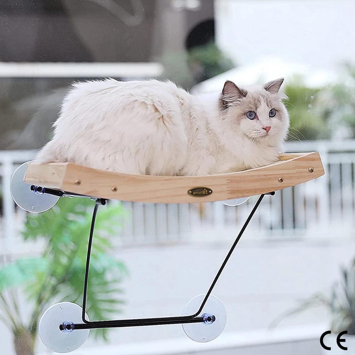 Onirique – Kattenhangmat – Katten Hangmat – Hangmat Voor Katten – Raamplek Voor Katten (42 X 30 X 6,5 Cm) – Kattenhangmat Met 2-in-1 Kattenkrabpaal – Massief Houten Frame – Ijzeren Houder En Krachtige Zuignap 3 Onirique – Kattenhangmat – Katten Hangmat – Hangmat Voor Katten – Raamplek Voor Katten (42 X 30 X 6,5 Cm) – Kattenhangmat Met 2-in-1 Kattenkrabpaal – Massief Houten Frame – Ijzeren Houder En Krachtige Zuignap