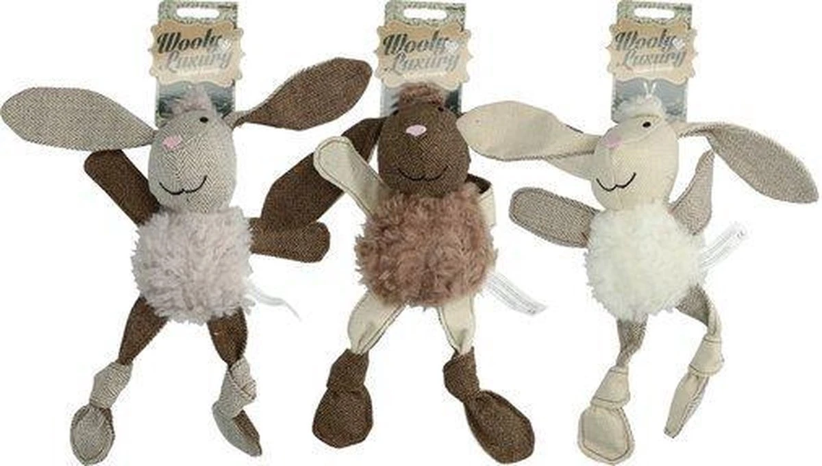 Wooly Luxury Flatfeet Konijn Grijs 3 Wooly Luxury Flatfeet Konijn Grijs