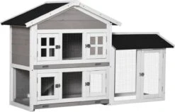 PawHut Kooi Voor Kleine Dieren Met Asfaltdak D51-299