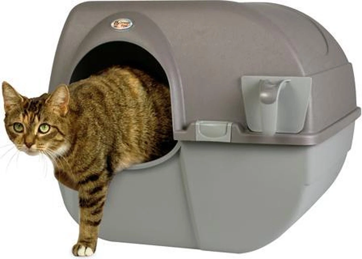 Omega Paw Zelfreinigende Kattenbak L – Bruin – 50 X 56 X 50 Cm 3 Omega Paw Zelfreinigende Kattenbak L – Bruin – 50 X 56 X 50 Cm