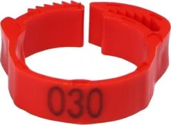 Pluimveeringen – Verstelbaar – 20 Mm – Genummerd – 50 Stuks – Kippenringen – Vogelringen – ROOD
