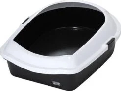 Ebi Space Open Kattenbak – Antraciet/Wit – 43 X 56 X 14 Cm