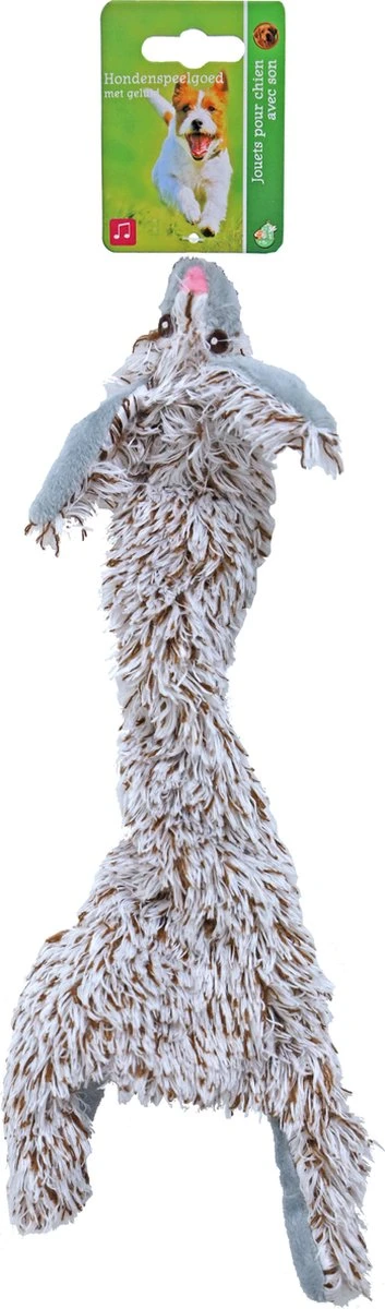 Boon Hondenspeelgoed Konijn Plat Met Piep Pluche Grijs, 35 Cm. 3 Boon Hondenspeelgoed Konijn Plat Met Piep Pluche Grijs, 35 Cm.