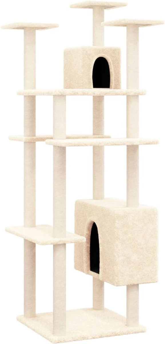 La Dolce Vita – Kattenmeubel Met Sisal Krabpalen 162 Cm Crèmekleurig 3 La Dolce Vita – Kattenmeubel Met Sisal Krabpalen 162 Cm Crèmekleurig