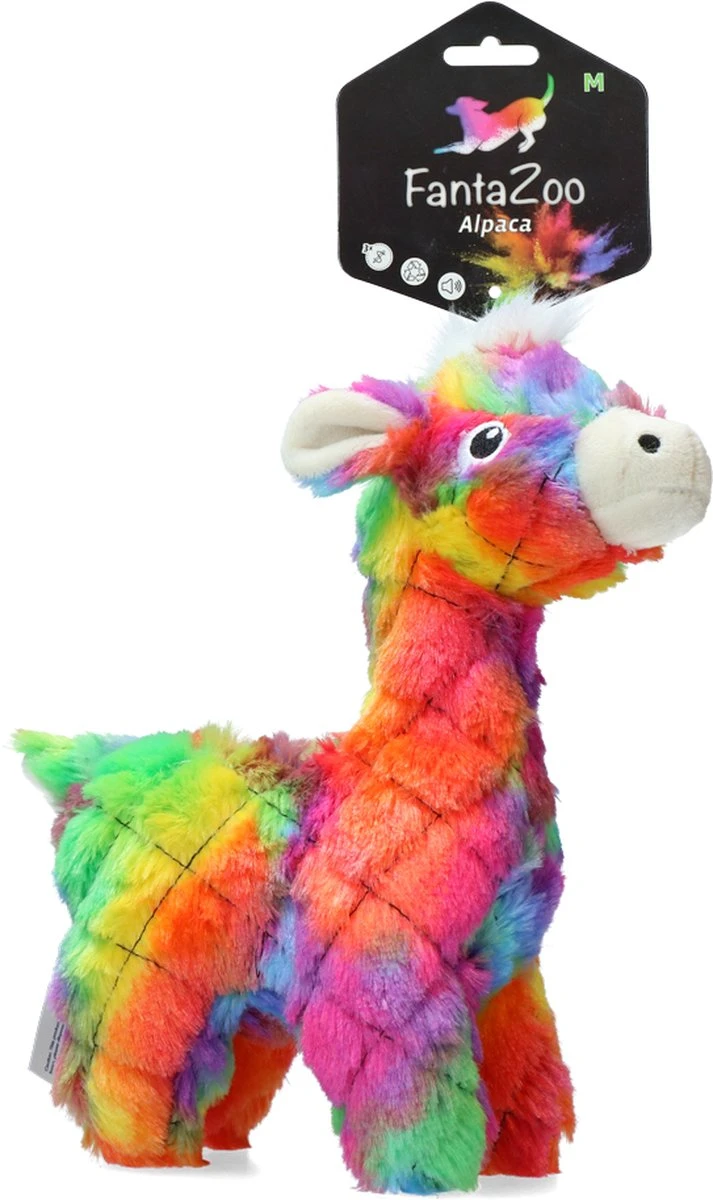 FantaZoo Alpaca Kleurrijke En Gerecyclede Honden Knuffel – Zeer Stevig, Zacht En Duurzaam – Maat M 23x13cm – Geschikt Voor Medium Hond 3 FantaZoo Alpaca Kleurrijke En Gerecyclede Honden Knuffel – Zeer Stevig, Zacht En Duurzaam – Maat M 23x13cm – Geschikt Voor Medium Hond