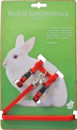 Konijnentuigje Met Lijn Rood