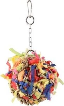 Flamingo – Knaagdierspeelgoed Papyr Hanger Bal – Multicolor – 10 X 10 X 22 Cm