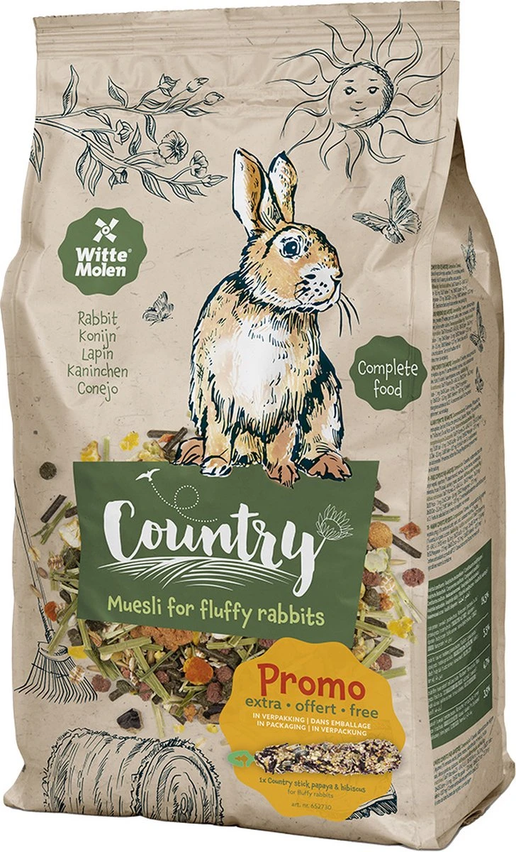 Witte Molen COUNTRY Konijn 2,5kg + Extra Stick 3 Witte Molen COUNTRY Konijn 2,5kg + Extra Stick