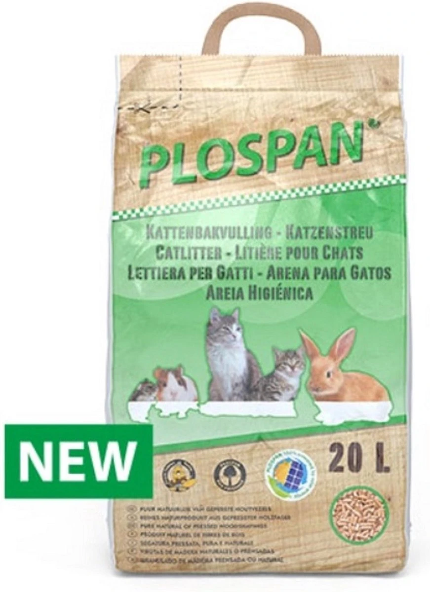 Plospan Kattenbak Houtkorrels, Pallet A 30 Stuks, Ca. 20 Liter Per Stuk. 3 Plospan Kattenbak Houtkorrels, Pallet A 30 Stuks, Ca. 20 Liter Per Stuk.