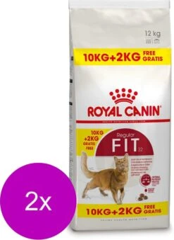 Royal Canin Fit 32 – Kattenvoer – 2 X 10+2 Kg Bonusbag