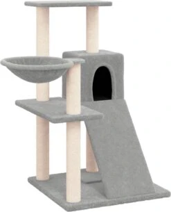 La Dolce Vita – Kattenmeubel Met Sisal Krabpalen 82 Cm Lichtgrijs